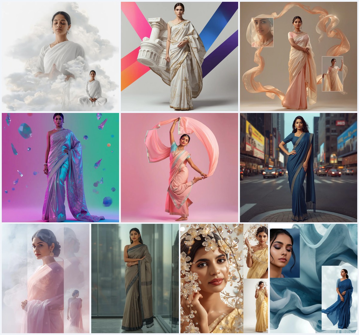 Best 10 Romantic Saree AI Prompts for Elegant Anniversary Dinner Photography | chatgpt photo editing prompts trending instagram