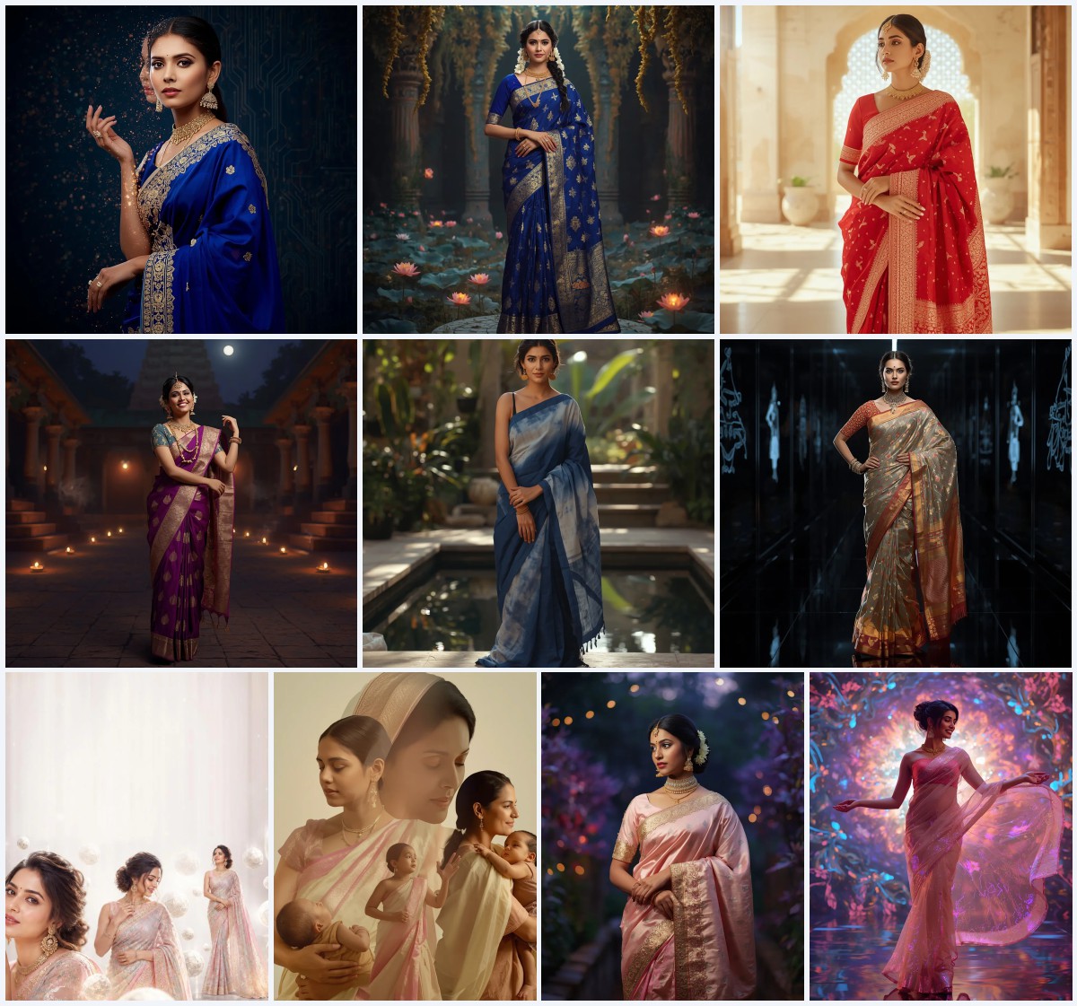 Best 10 Traditional Saree AI Prompts for Sacred Pooja Ceremony Photography | trending prompt in instagram ai photo