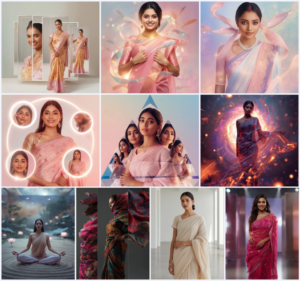 New 10 AI Prompts for Adventurous Saree Looks with Hot Air Balloon Rides | instagram prompt for traditional look for girl
