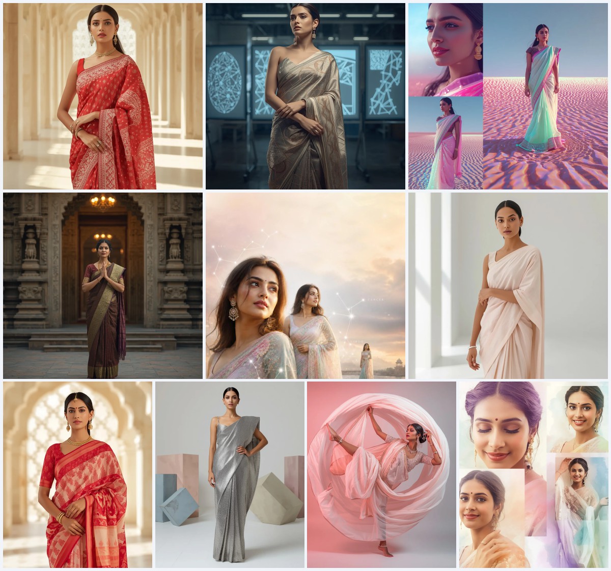 Top 10 Bold Saree AI Prompts for Edgy Turban Fusion Fashion Photography | beautiful saree girl ai prompt